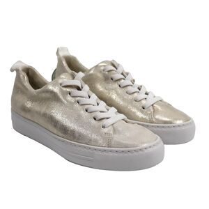 🔥Paul Green Hadley Comfort Sneakers, Mineral Metallic, 6US/3.5UK, MSRP $378🔥